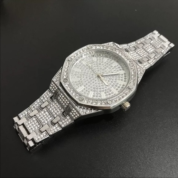 Chunky Silver & Gold Two Tone Watch Link Bracelet | Caitlyn  NEW* SILVER WATCH TWO TONE BRACELET & RING